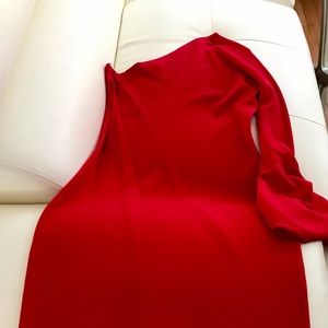 Rachel Rachel Roy one shoulder  red dress